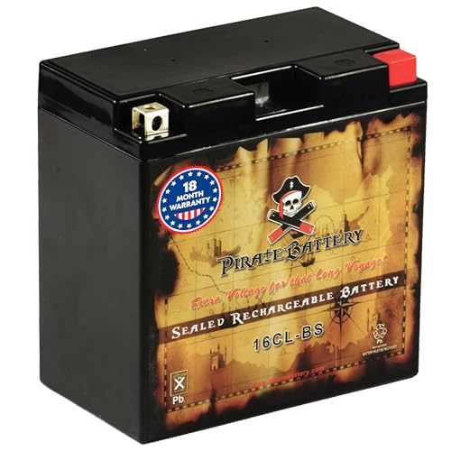 Pirate Battery YB16CL-B 12 V 240 CCA AGM Battery Replacement for YAMAHA Wave Runner All CC 87-09 Kawasaki Polaris & ATVs