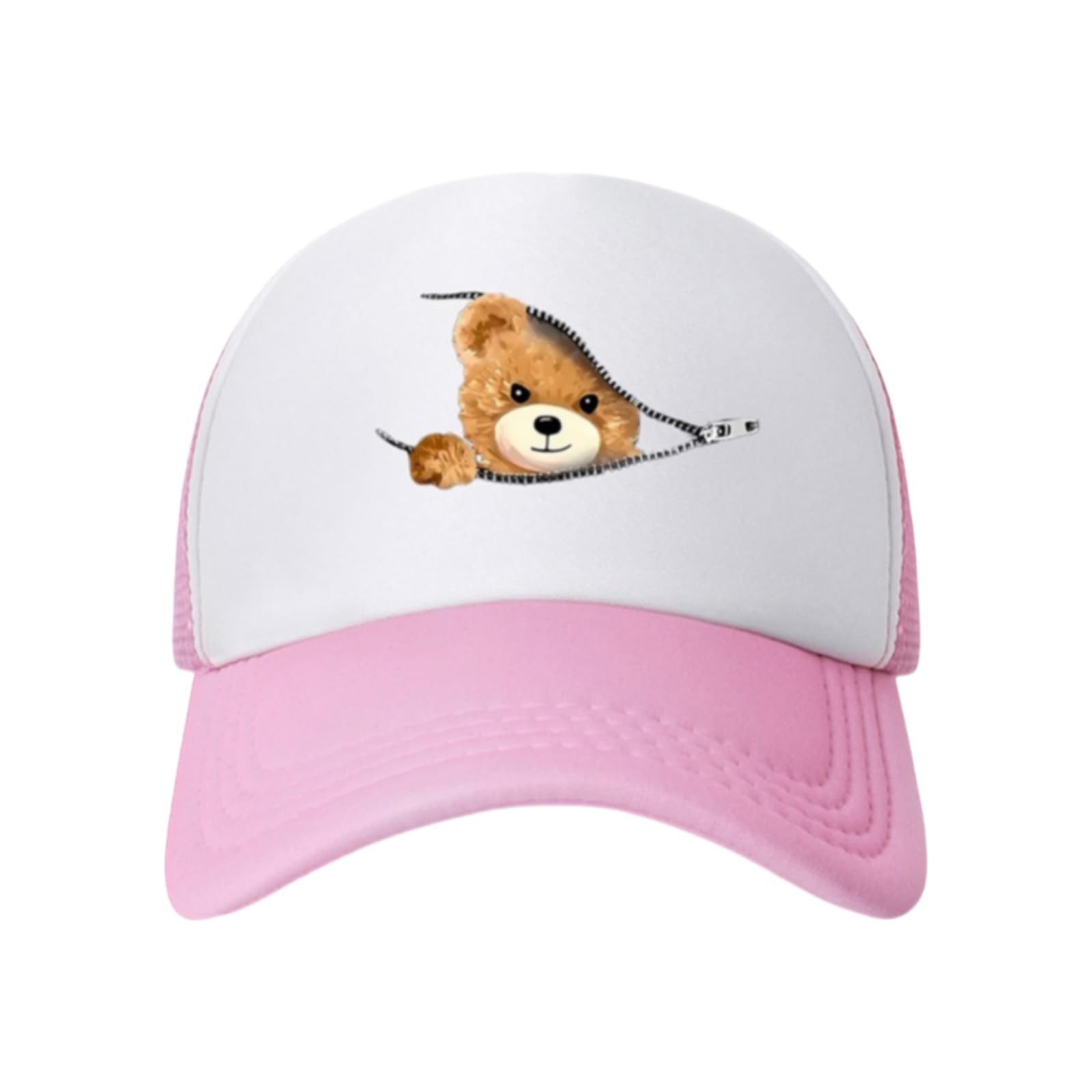 HaloHorus Retro Sponge Trucker Hat for Unisex, Classic Adjustable Mesh Baseball Cap for Running, Hiking, Workout, Fishing, Spb-pink, One Size โ image 1