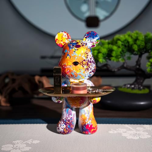 Estatua de oso en resina para decoración miniatura 6