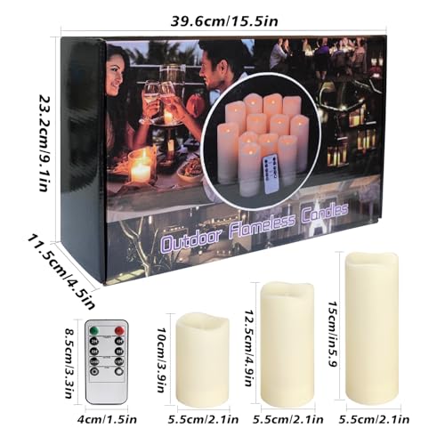 Image of 24-Pack LED Flameless Candles with Remote Control - Perfect for Home, Parties, and Special Occasions - Create a Magical Ambiance Effortlessly(Three Sizes).