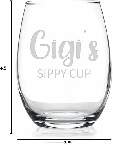 Miniatura 3 de HTDesigns Gigi Sippy Cup - Copa de vino sin tallo, regalo para el día de la madre, regalo por primera vez Gigi