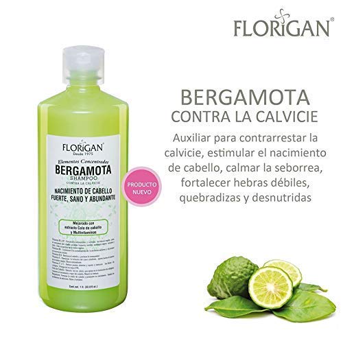Miniatura 7 de Champú para el crecimiento del cabello Bergamota 1lt. Florigan (1 unidad)
