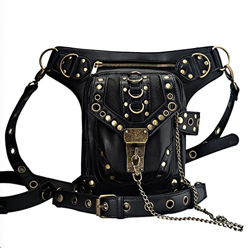 OMAS Bolso de la cintura del bolso del punky Bolso del monedero Monedero Vintage Gótico Steampunk