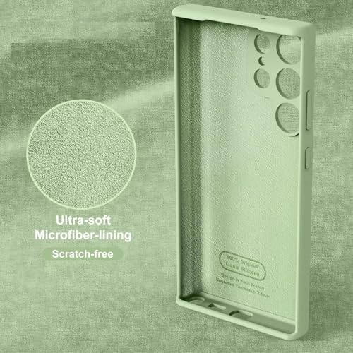 Image of MOBILOVE Back Cover Case for Samsung Galaxy S25 Ultra 5G | Pure Liquid Soft Matte Silicone Case with Logo and Comes with Camera and Screen Protection (Mint Green)