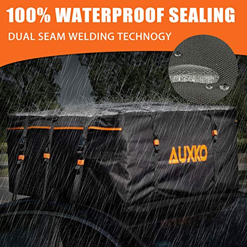 Auxko Car Roof Bag 19 Cubic Feet Truck Pickup Rooftop Cargo Carrier 100% Waterproof Fits All Vehicle with/Without Rack - Thumbnail 6