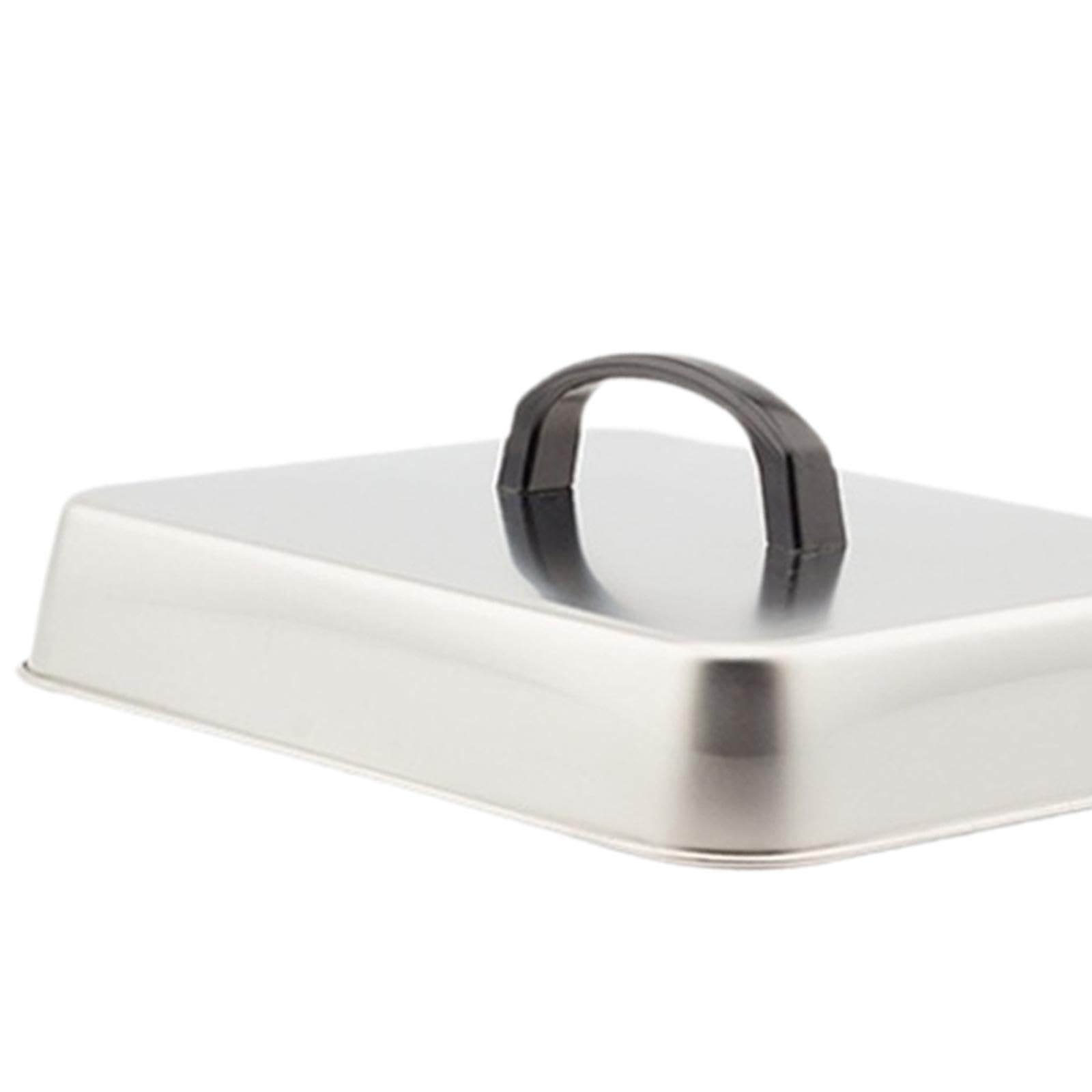 rockible Coperchio per Fusione di Formaggio, Coperchio per Hamburger, Coperchio per Griglia Rettangolare, Coperchio per Griglia Universale in Acciaio Inox per, 31x24x5cm