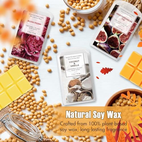 Image of SCENTORINI Wax Melts, Fall Scented Wax Cubess for Wax Warmer, 8 Pack*2.5 oz