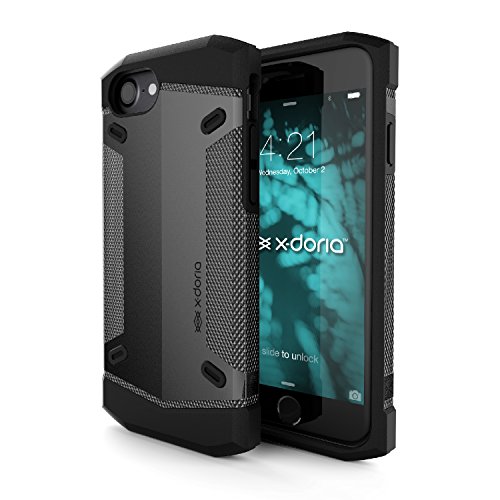 iPhone 8, iPhone 7 Case, X-Doria Rumble Series - Ultimate Protection, Drop Tested, Enhanced Grip Protective Case for Apple iPhone 8 and iPhone 7, [Charcoal Black]