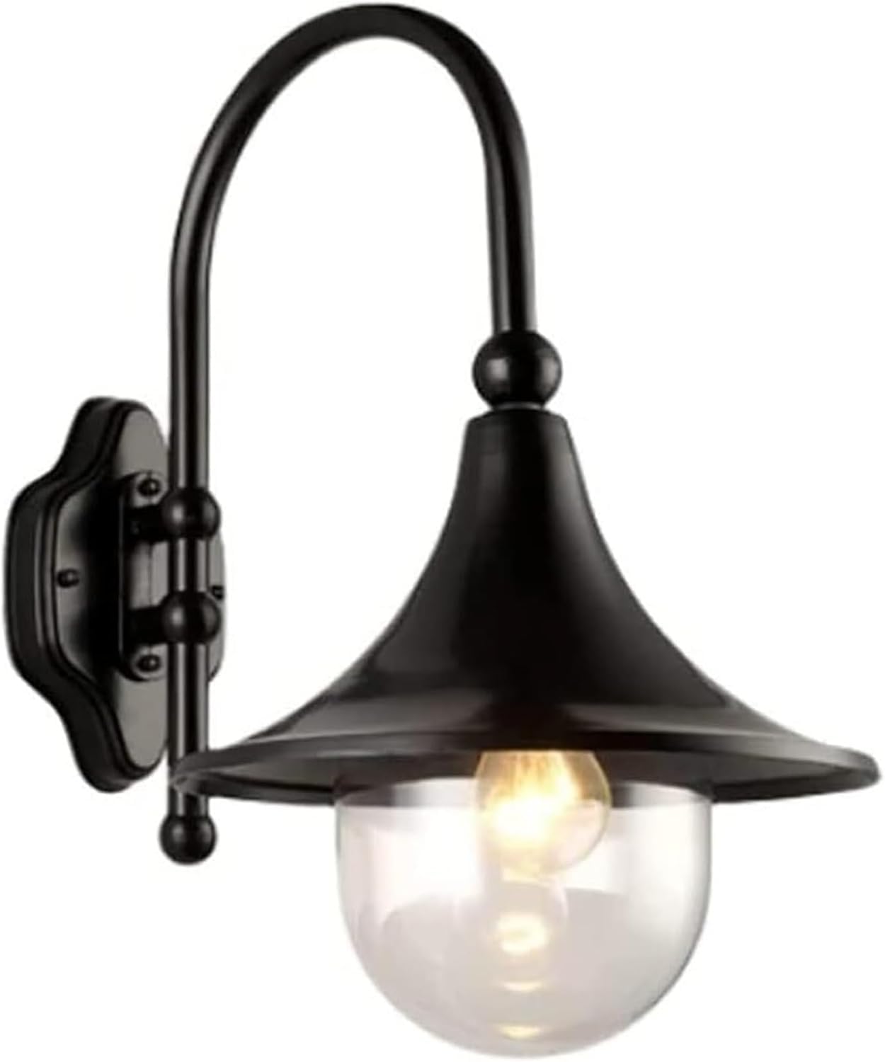 HYJAUSXB Wall Lamps Sconces Outdoor LED Glass Sconce Mounted Light Aluminum Washer Fixture for Villa Gate Courtyard Restaurant
