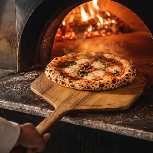 Image of Gozney 12 Inch Acacia Wood Pizza Peel & Server | Handcrafted Wooden Pizza Paddle Board | Premium Pizza Serving Tray for Homemade Pizza, Bread & Appetizers