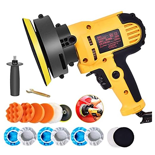 Buffer Polisher, 700W 5" Variable Speed Polisher Kit with 500-3500rpm/min Detachable Handle Rotary Car Buffer Polisher Waxer, for Boat, Car Polishing and Home Appliance