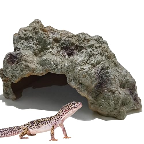Reptiliengestein Reptilienversteck Höhle Versteck Terrarium Habitat Dekor Höhle Ornament für kleine Eidechsen Schlange Schildkröte Frösche Amphibien klein