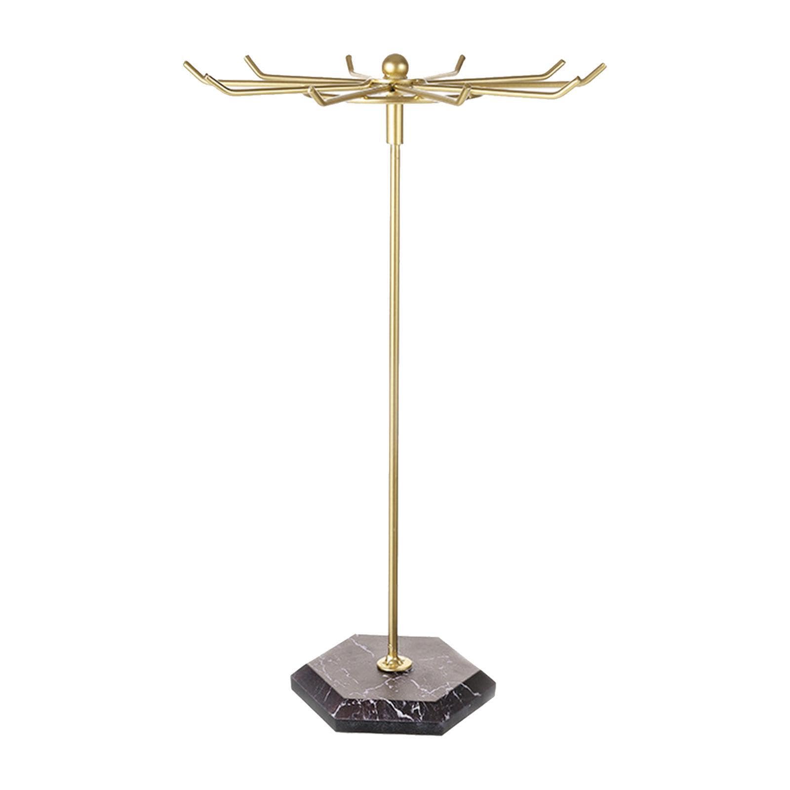 TWISAXC Jewelry Display Rack Jewelry Holder Innovative Necklace Holder Unique Elegant Solution For Making Easy For To Want To Wear. Organizer Necklace Display, Gold, 30.5cm
