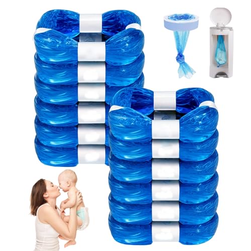 Nappy Bin Refill 12 Pack Diaper Bin Pail Disposal Bags 4.5m Nappy Bags compatible with Tommee Tippee Litter Genie Diaper Genie Angelcare Twist & Click and Cat Litter Disposal Buckets
