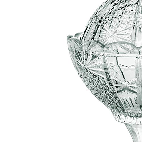 Potiche Decorativo de Cristal com Pé Princess Verde 11cm x 16cm - Wolff