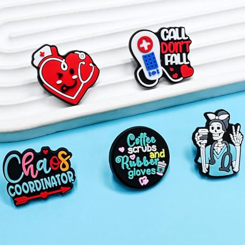 Image of Backpack Pins, Bulk Funny Cute Pins Aesthetic Lapel Pin for Backpacks /Jackets /Hats /Bags Women Nurse Teens Gifts