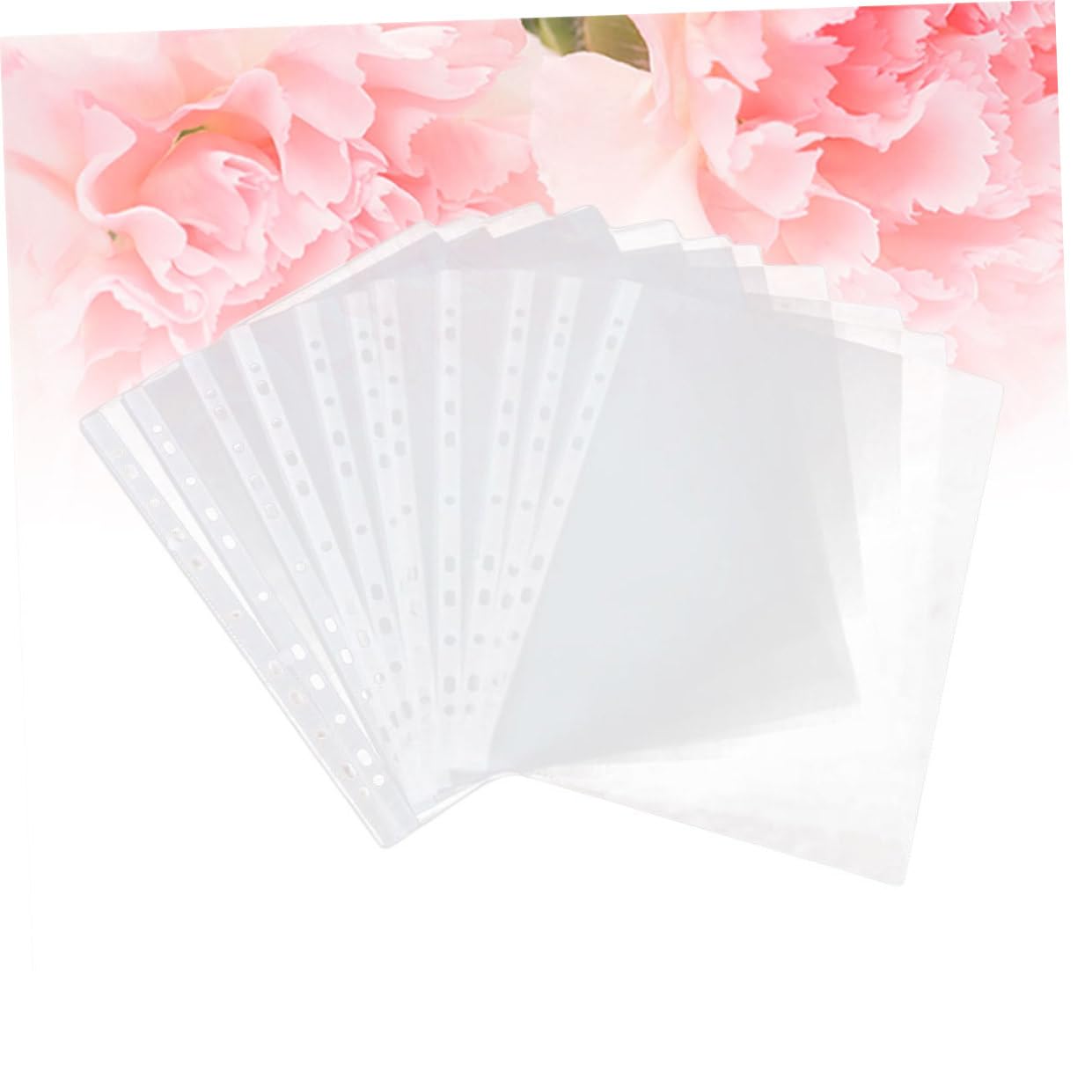 Buste Protettive per Fogli A4 11 Fori Pvc 100 Pezzi | Raccoglitori e Archiviazione, Formato Trasparente, Uso Scuola e Ufficio, Confezione da 100