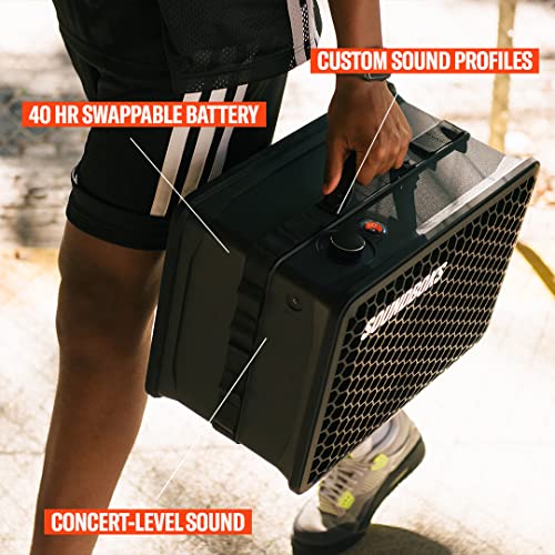 Soundboks Go - Loud Portable Bluetooth Performance Speaker (121 Db, Small, Wireless, Powerful Bass, 40Hr Runtime, Swappable Battery, Outdoor, Party, Mini Boombox, Subwoofer, Splashproof) #TOP4