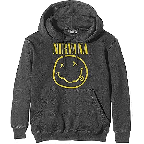 Nirvana Charcoal Grey Smiley Hoodie Cover