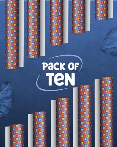 Image of QIPS | NUKKAD Printed Gift Wrapping Paper - Pack of 10 Sheets (19 inch x 29 inch) | Glossy Finish, 80 GSM Acid-Free Paper | Ideal for Birthdays, Baby Showers & Festivals (Floral Checks)