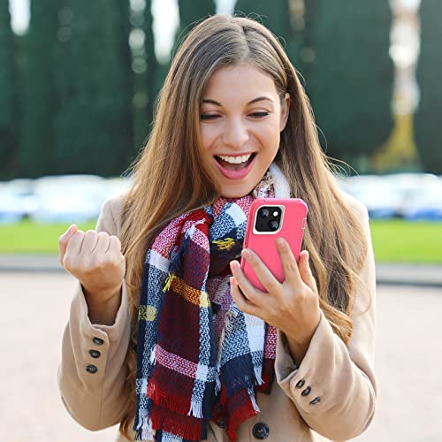 Image of Sansunto for iPhone 16e Case, Protective Cover for 13, 14, 15, 16E 6.1 inch, Heavy Duty Shockproof Drop Proof 3 in 1 Silicone Rubber Cover, Rugged Hybrid Durable Phone Cases for Women (Rose /White)