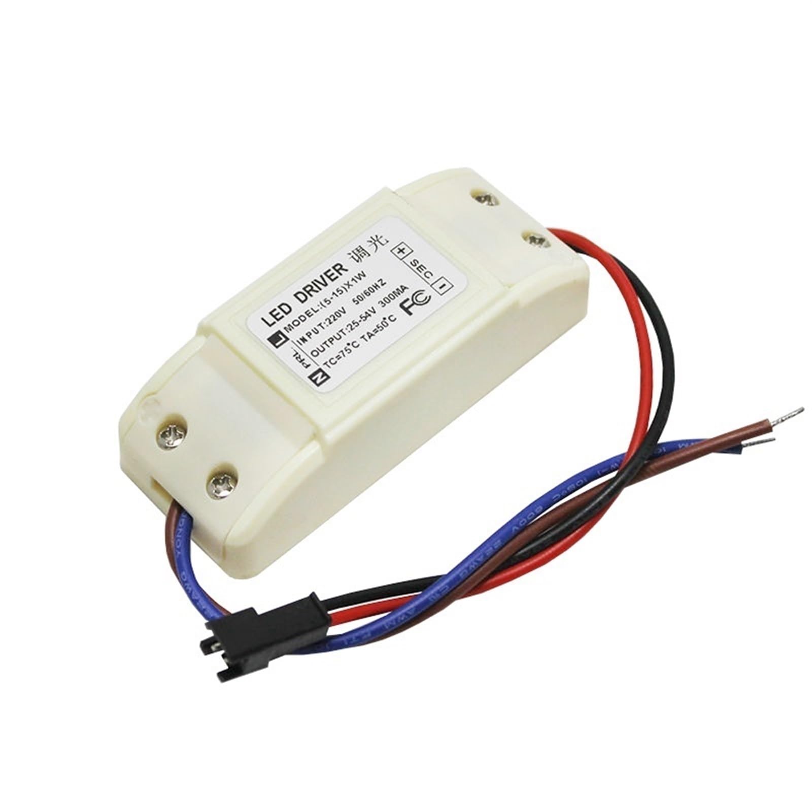Driver LED dimmerabile Alimentatore LED 5-15w 300ma 15-54v uscita led lampadina luce da incasso driver faretto(220V Dimmable)
