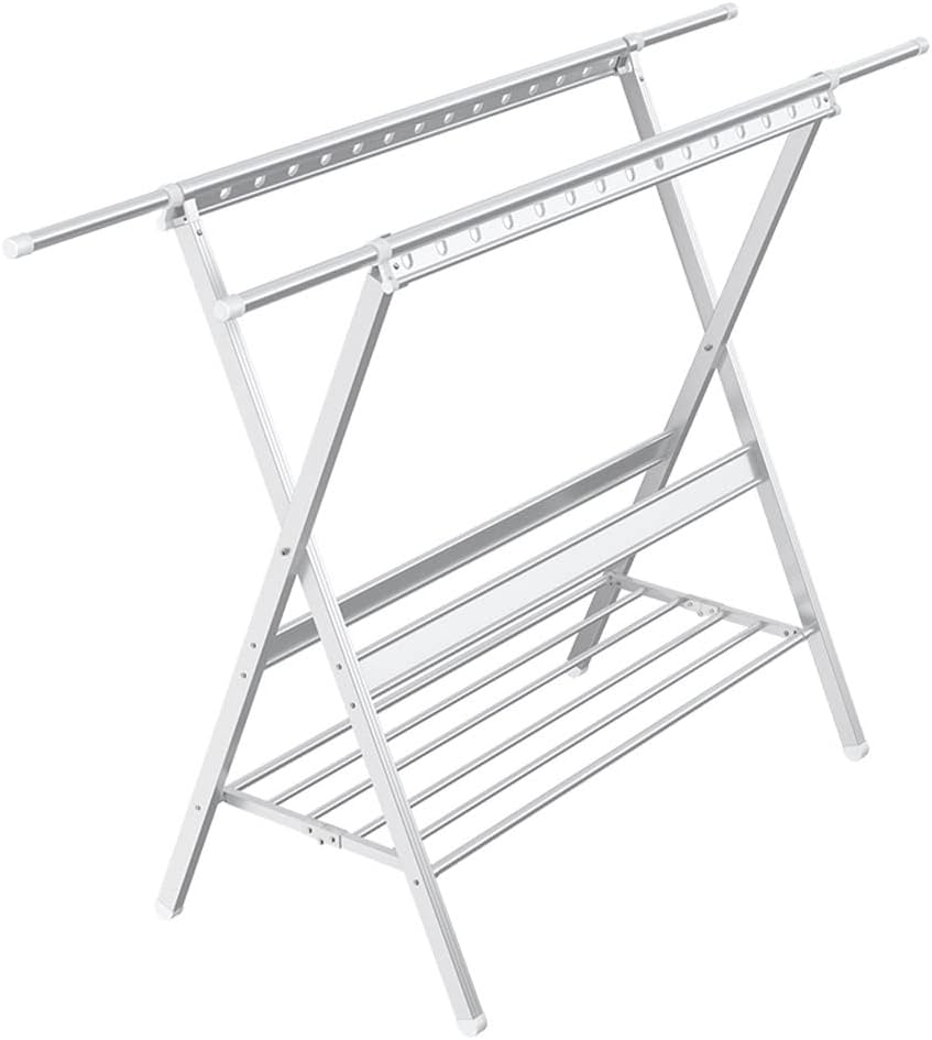 Clothes Hanger Floor Folding Indoor X Type Telescopic Pole Home Balcony Outdoor Drying Quilt