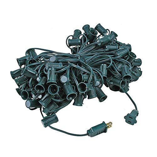 Novelty Lights 100 Foot C9 Outdoor Magnetic Christmas Stringer - Intermediate Base (C9/E17) - 12