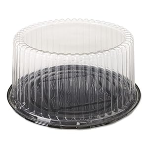 PACTIV CORPORATION – Rosedome Two-Piece Cake Containers, 1-Comp, Clear/black, 9″dia X 5″h, 50/carton ( PCT11B50 ) ( 11B50 )