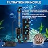 hygger USB Single Sponge Filter, Small Aquarium Filter with Adjustable Hanging Clip and Suction Cup, Duckbill Outlet, Rain Pipe Outlet, Extra Spare Sponge #2