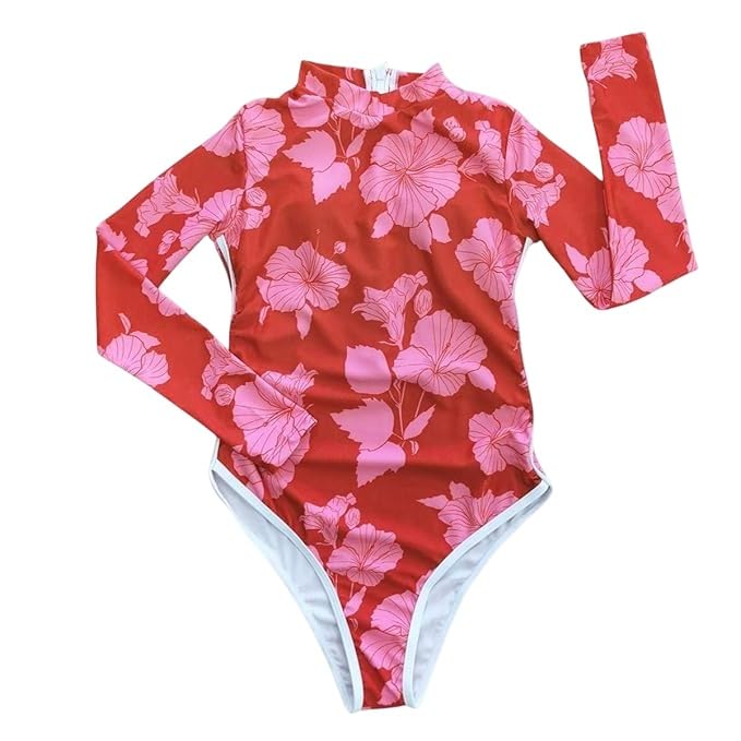 Image of AARAM Stylish Premium Women's One Piece Swimsuit with Cover Ups Wrap Skirt Sarong Retro Floral Print Monokini Tummy Control Swimwear, Printed Swimming Costume for Women Beach Wear