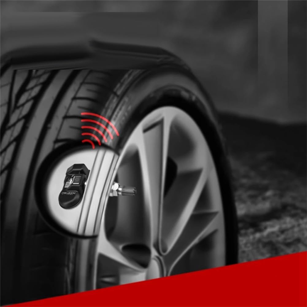 4 Piezas de ProgramacióN MX Sensor TPMS Monitor de PresióN de NeumáTicos Sensor 315MHZ 433MHZ Universal 2 en 1 Herramienta de ReparacióN para Plata