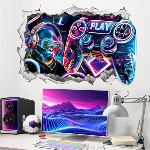 Vinilos decorativos 3D controlador gamer grande miniatura 3