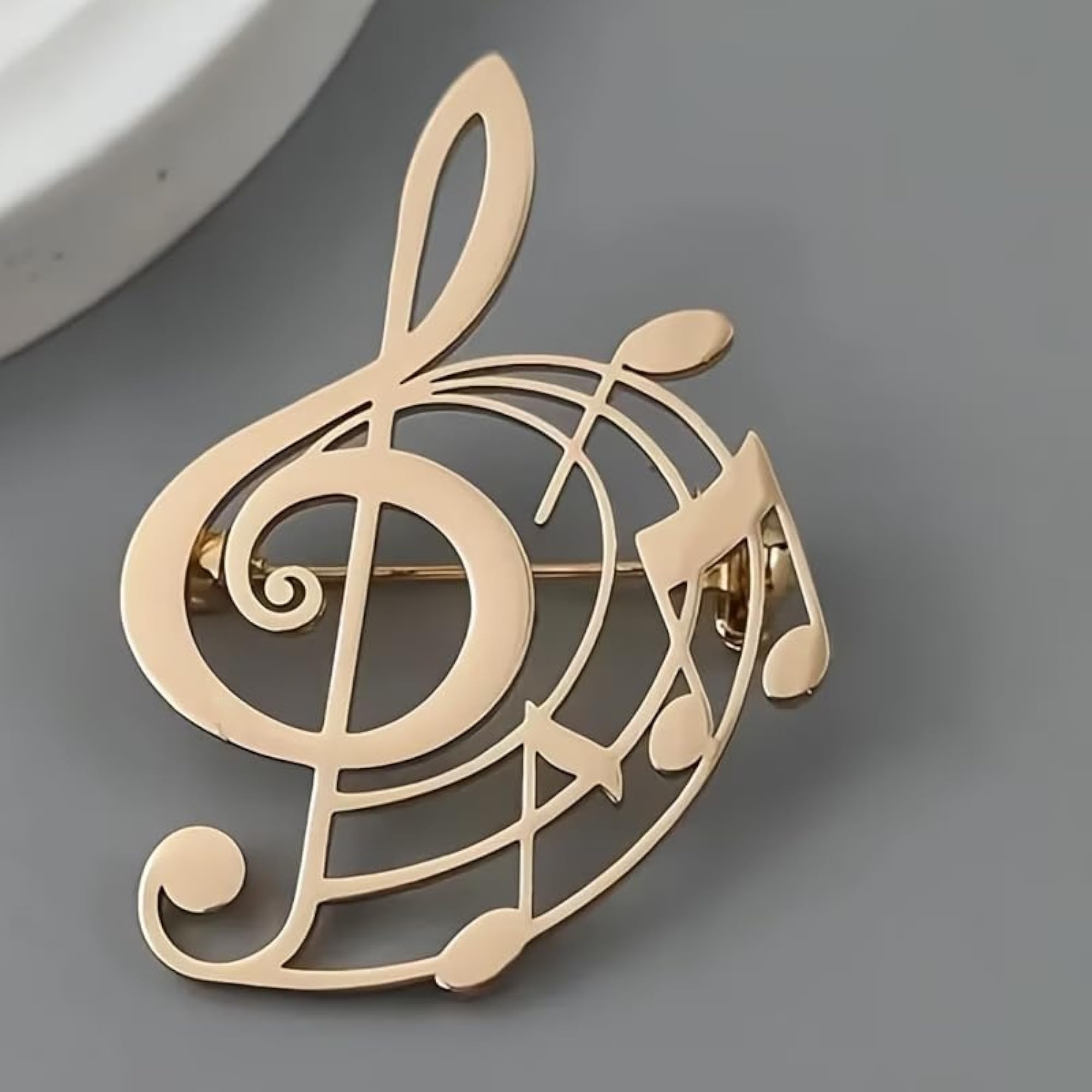 Personalized Music Note Name Brooch for Men & Women