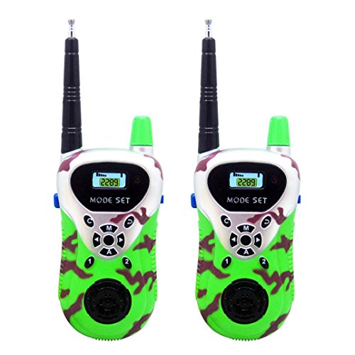 GBSELL 2Pcs Wireless Two-Way Radio Walkie Talkie Kids Electronic Toys (Green)