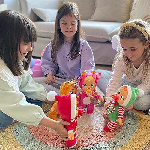 Cry Babies Tiny Cuddles Christmas Ruthy - 9" Elfie Baby Dolls, Cries Real Tears, Reindeer Themed Pajamas #TOP6