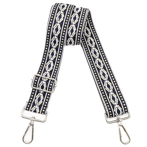 Image of LEMEDE Purse Strap Adjustable Replacement Crossbody Bag Straps Retro Jacquard Embroidery Shoulder Straps for Shoulder Bag