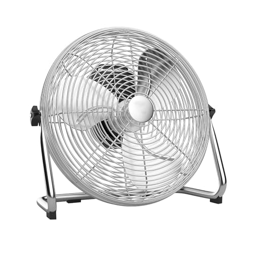 Aioneer Ventiladores Industriales Metálicos De Alta Velocidad Y Alta Resistencia De 10', Ventiladores De Piso Oscilantes, Ventiladores Comerciales, Cabezal De Ventilador Ajustabl-Silver-16in