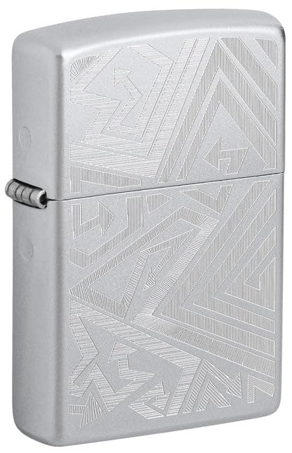 Encendedor Zippo grabado satin chrome miniatura 1