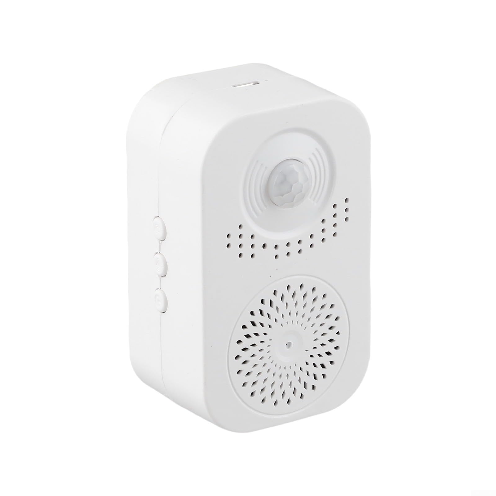 MKTOLHUS Infrared Motion Sensor Doorbell with Recordable Voice Greeting, 15-20 Custom Messages, Wireless Welcome Chime for Shop Store Factory Supermarket, Indoor Outdoor Security Alarm, White