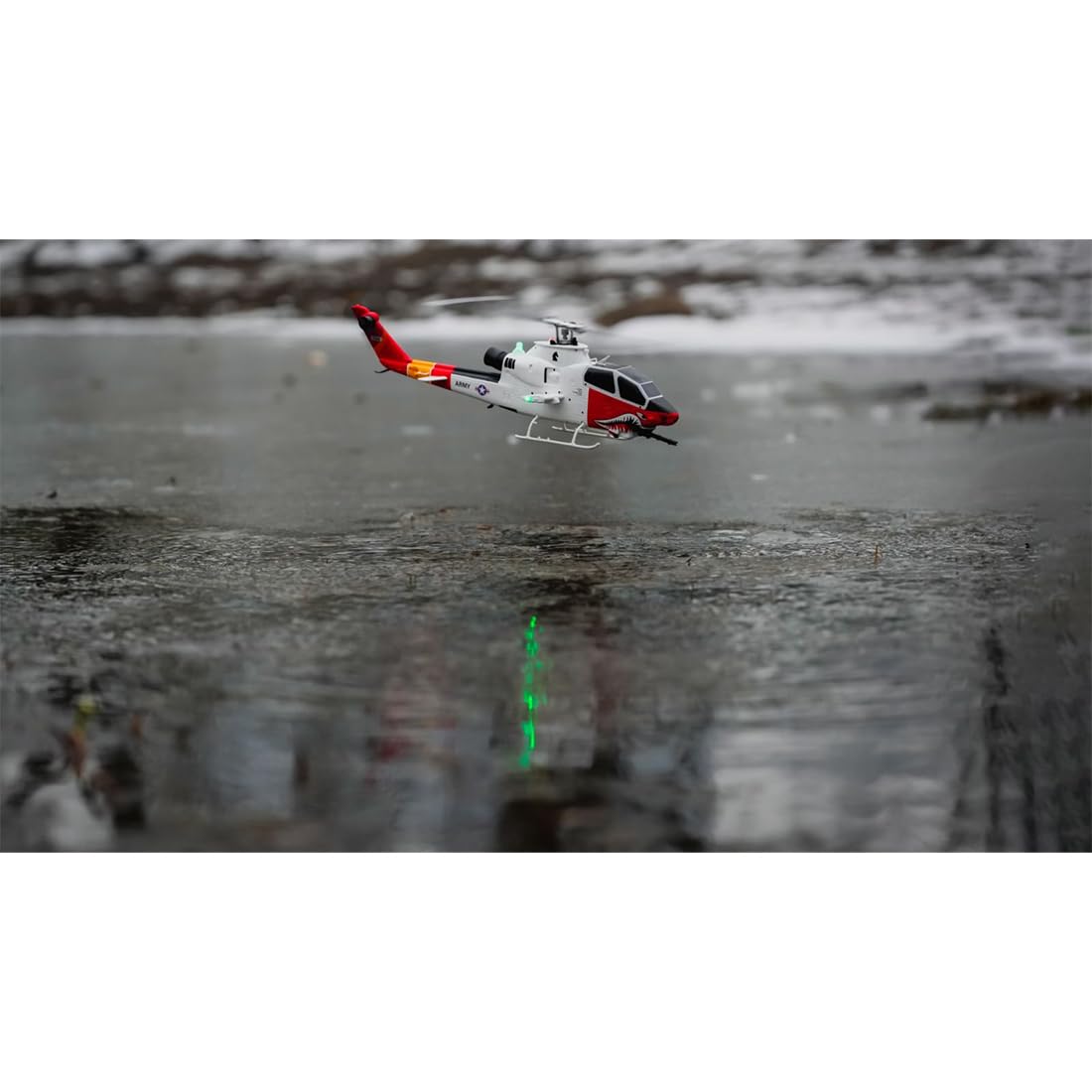 YU XIANG F112S AH-1 Cobra 1:40 RC Helicóptero GPS 9CH Flybarless Dual Rotor Avión Militar Clase 200 con motores duales sin escobillas, retención de altitud y vuelo inteligente LiDAR - RTF