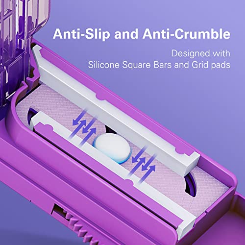 Image of DEPAD Pill Cutter Splitter for Small and Tiny Pills, Pill Splitter for Cutting Multiple Pills with Adjustable Bars & Hidden Blade, Safely Cuts Small or Large Tablets for Seniors & Pets