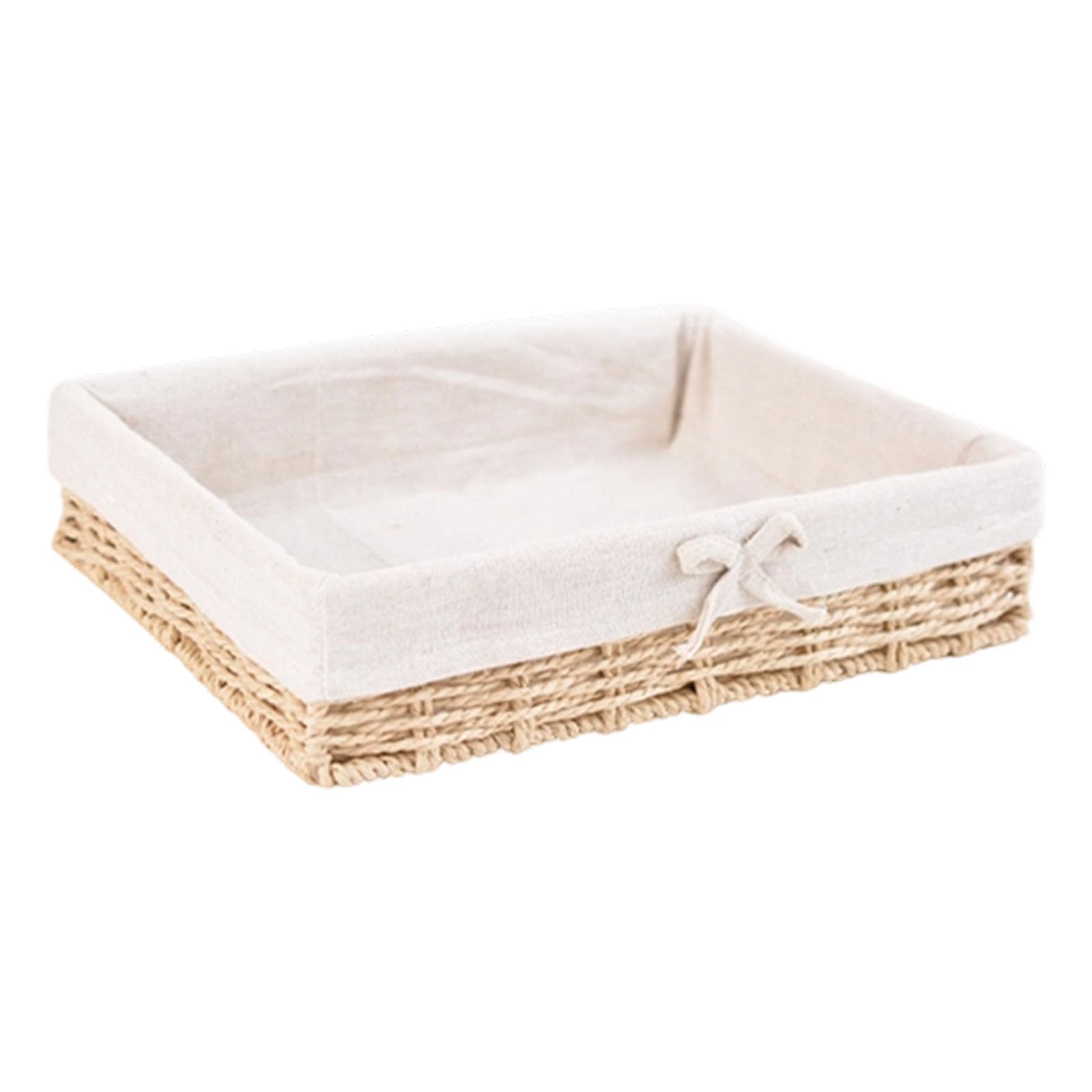 Woven Storage Basket Paper Rope Storage Bin Organiser Box for Living Room Entryway Bedroom Dresser Basket for Gifts