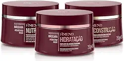 Kit Cronogama Capilar Amend 3 Máscaras Reconstrução + Hidratação + Nutrição 250g