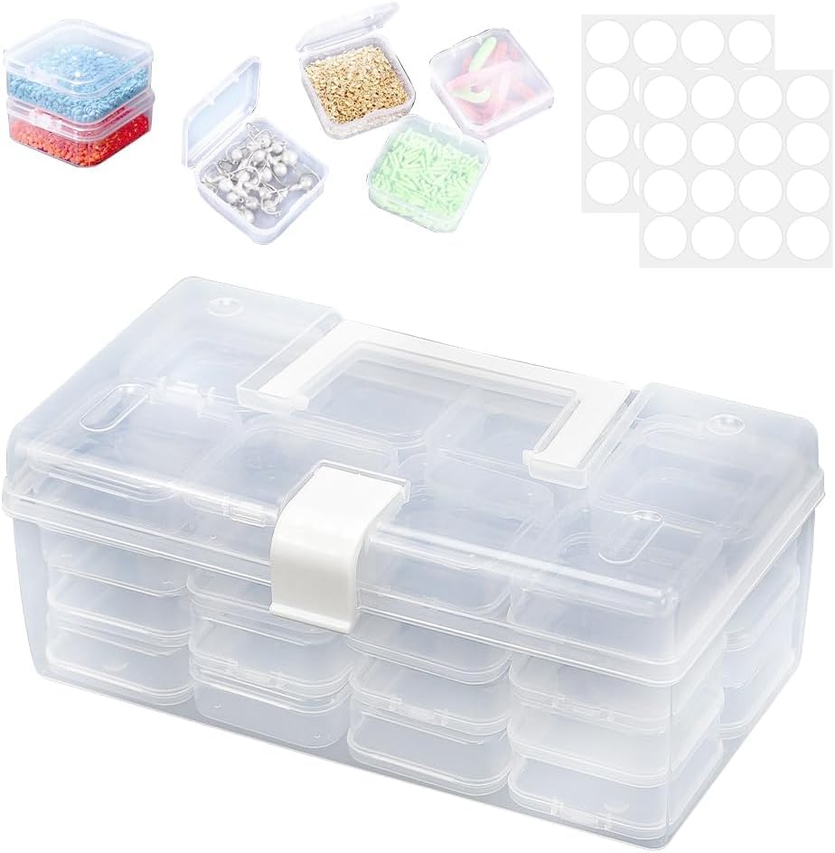 15 Pezzi Organizzatori Di Piccole Perline, Mini Contenitori
