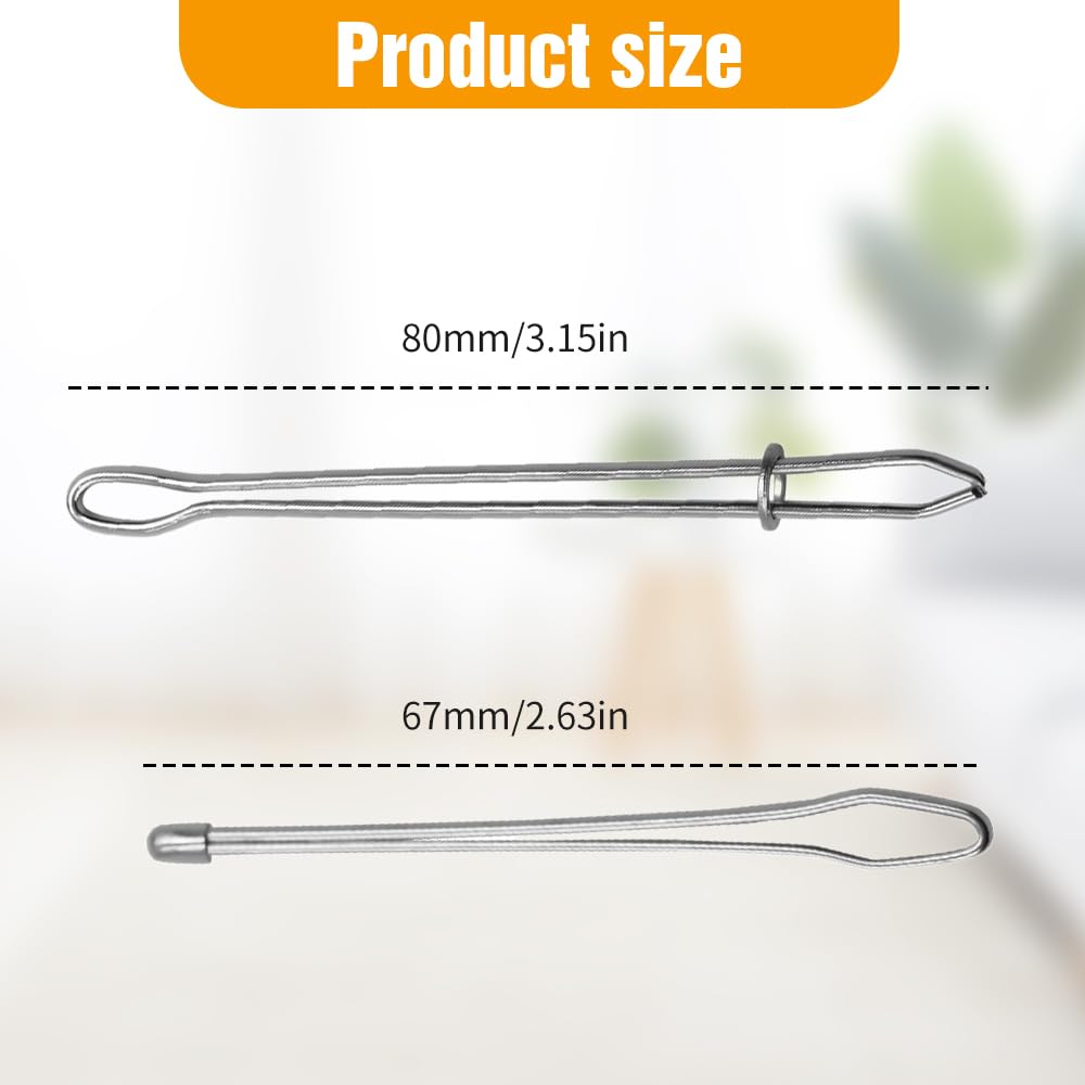 Rope Threader Clip Set, Drawstring Replacement Tool for Hoodies Shorts Pants, DIY Sewing Clips (A*2+B*2)