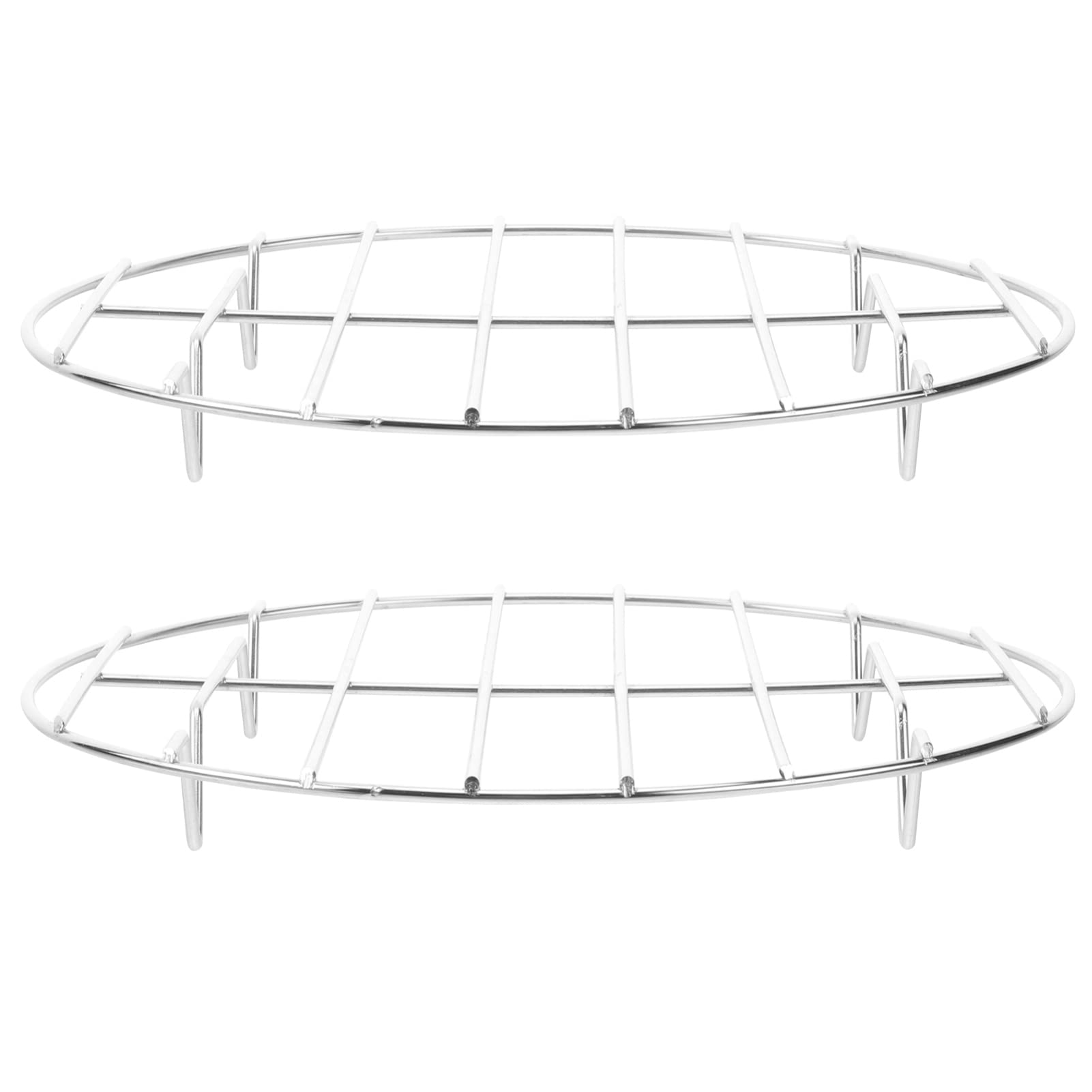 Griglia per griglia da esterno 20cm Griglia per cottura a vapore Griglia rotonda per griglia 2 pezzi Griglia di raffreddamento per cottura in acciaio inossidabile Cottura al vapore Griglia per arros