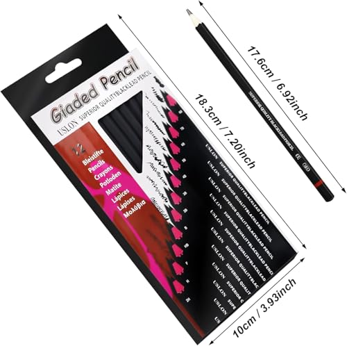 Image of Corslet 12pc Sketch Pencil Set - Art Supplies for Beginners and Professional Artists - Graphite Drawing Kit With Shading Pencils for Sketching