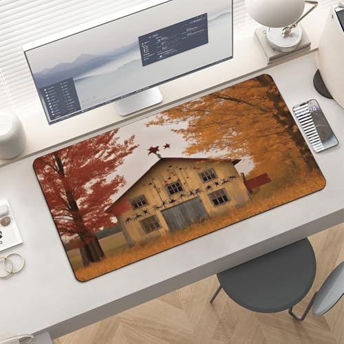Protector de escritorio Fall Country Barn de caucho grande 60x30 cm miniatura 6