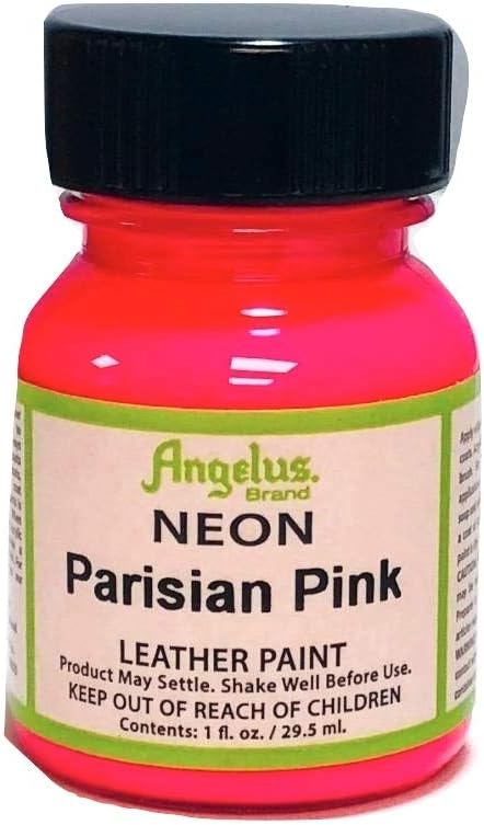 JWONG Angelus Neon Parisian Pink Acrylic Leather Paint 1 FL OZ